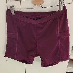 Women's Maroon Bike Shorts